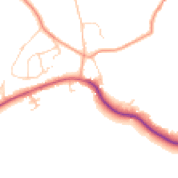 Daytime road noise heatmap for RH14 0DY