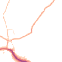 Daytime road noise heatmap for RH14 0EF