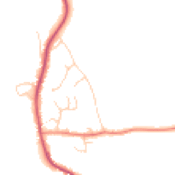 Daytime road noise heatmap for RH14 0SQ