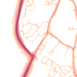Daytime road noise heatmap for RH14 9ET