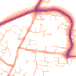 Daytime road noise heatmap for RH14 9FH