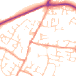 Daytime road noise heatmap for RH14 9GG