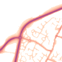 Daytime road noise heatmap for RH14 9GP
