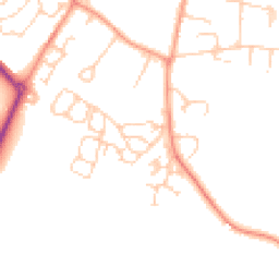 Daytime road noise heatmap for RH14 9GW