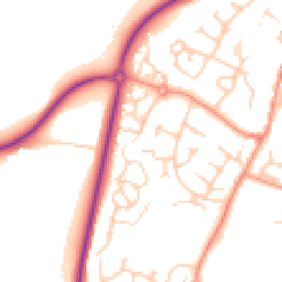 Daytime road noise heatmap for RH14 9LP