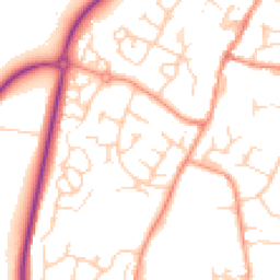 Daytime road noise heatmap for RH14 9NH
