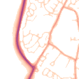 Daytime road noise heatmap for RH14 9PZ