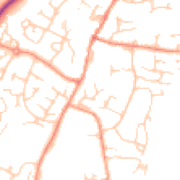 Daytime road noise heatmap for RH14 9RA