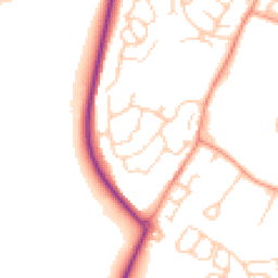 Daytime road noise heatmap for RH14 9SW