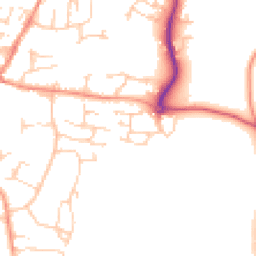 Daytime road noise heatmap for RH14 9XQ