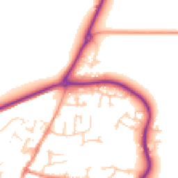 Daytime road noise heatmap for RH14 9ZD
