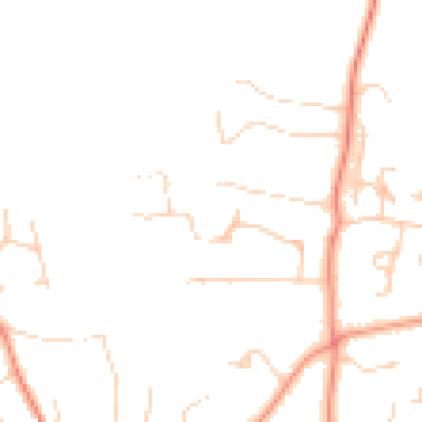 Daytime road noise heatmap for RH16 1AL