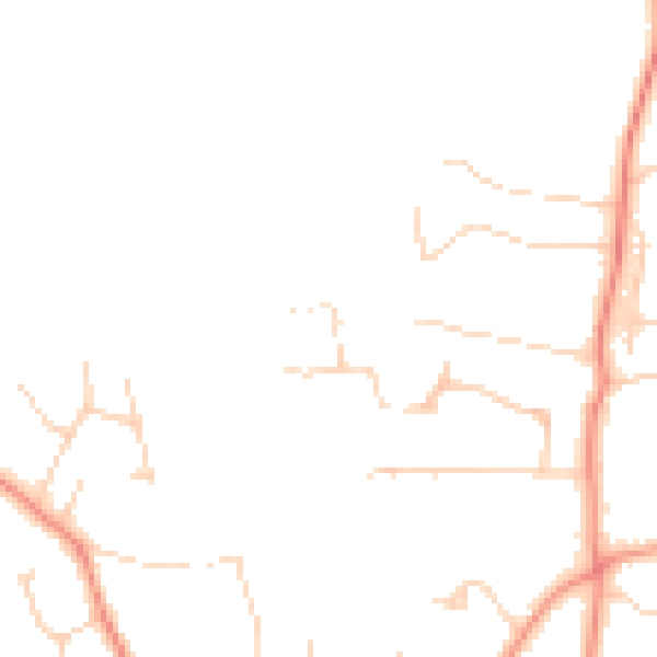 Daytime road noise heatmap for RH16 1AN