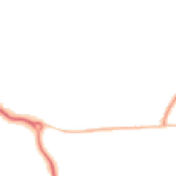 Night-time road noise heatmap for RH16 1EP