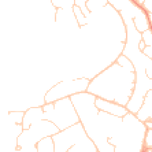 Daytime road noise heatmap for RH16 1PS