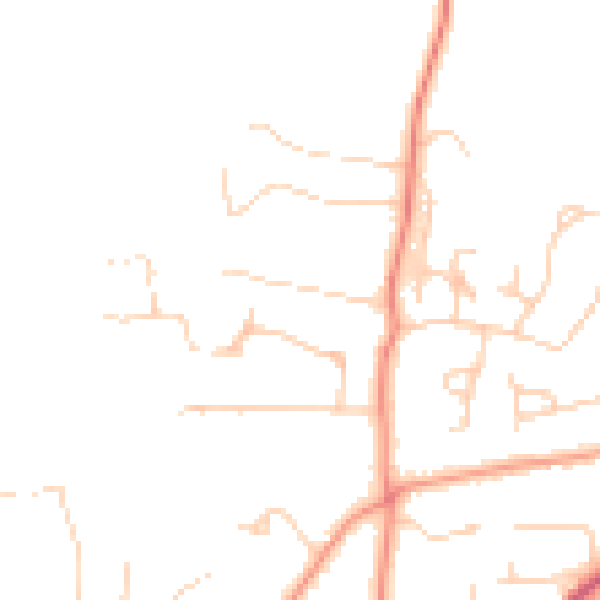 Daytime road noise heatmap for RH16 1SF