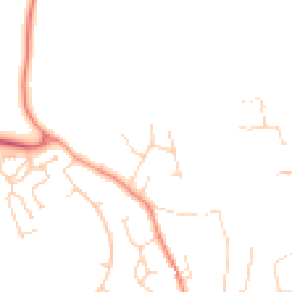 Daytime road noise heatmap for RH16 1UT