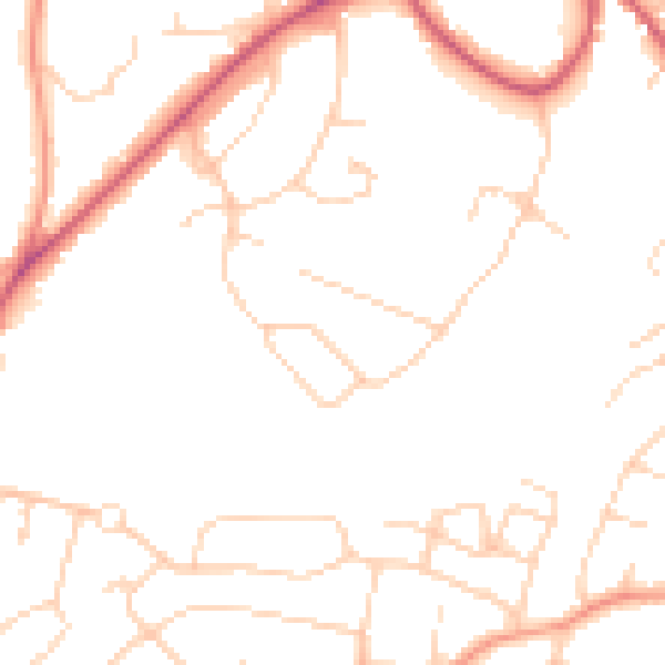 Daytime road noise heatmap for RH16 2ET