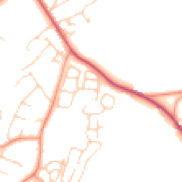 Daytime road noise heatmap for RH16 2GF