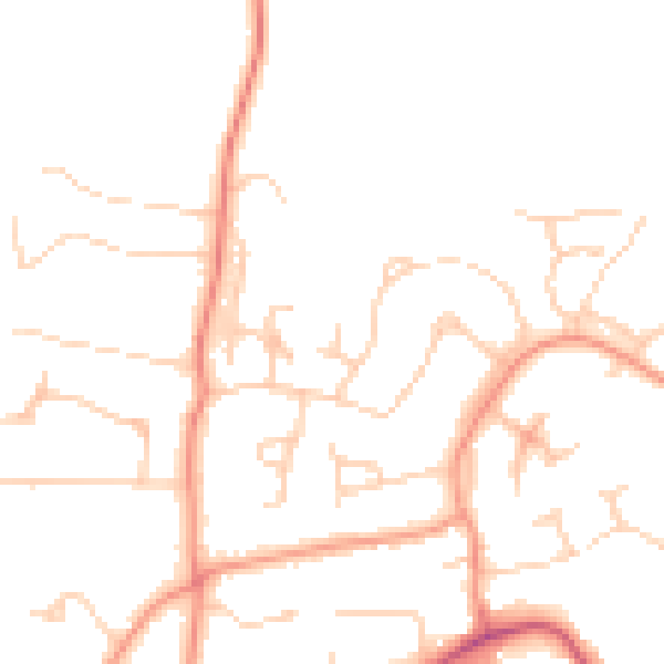 Daytime road noise heatmap for RH16 2NR