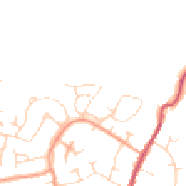 Daytime road noise heatmap for RH16 2PD