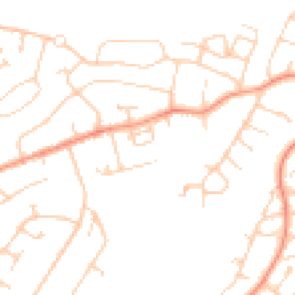 Daytime road noise heatmap for RH16 3PX