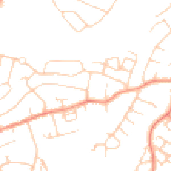 Daytime road noise heatmap for RH16 3QN
