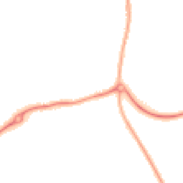 Night-time road noise heatmap for RH16 4RT