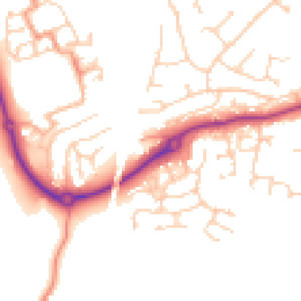 Daytime road noise heatmap for RH16 4XL