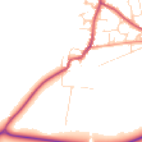 Daytime road noise heatmap for RH17 5LA