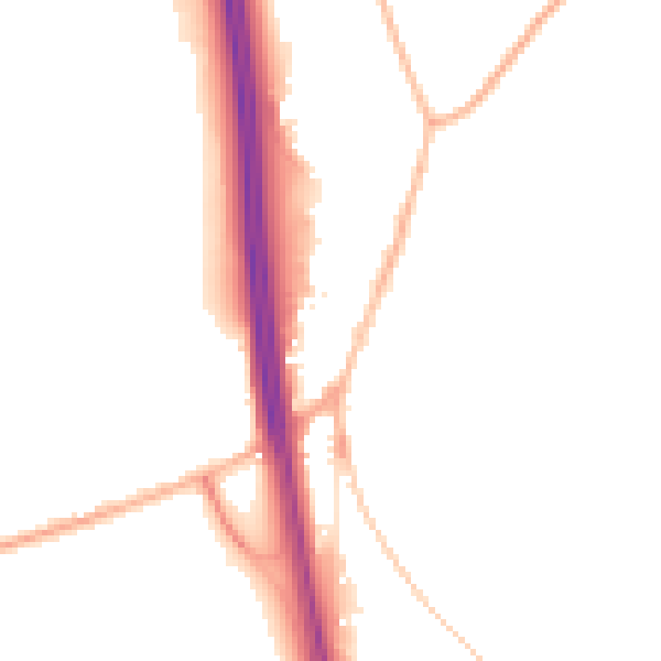 Night-time road noise heatmap for RH17 6BF