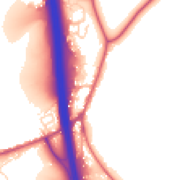 Daytime road noise heatmap for RH17 6BJ