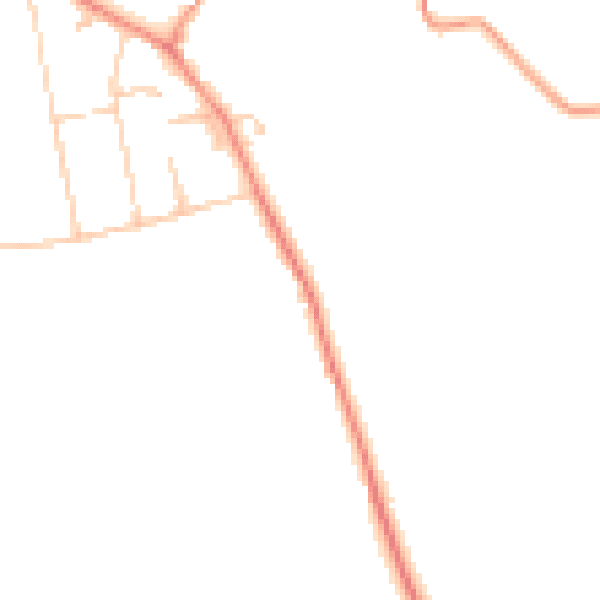 Daytime road noise heatmap for RH17 6NJ