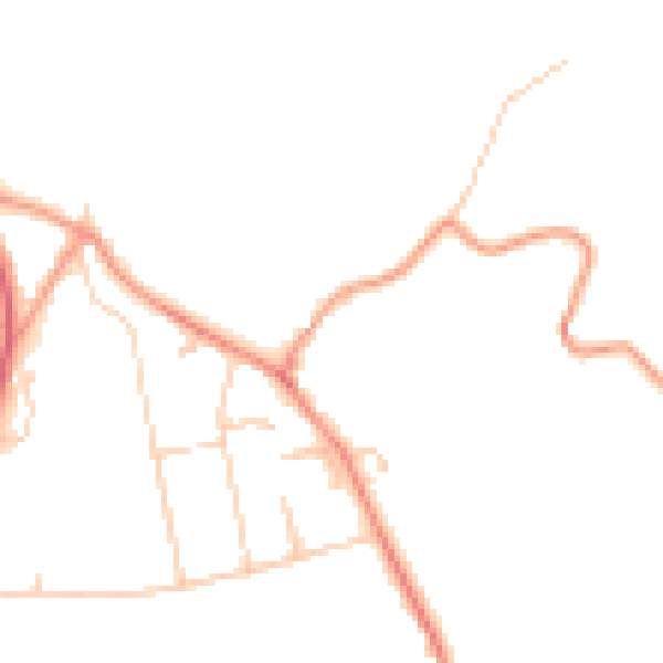 Daytime road noise heatmap for RH17 6NR