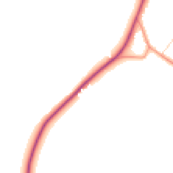 Daytime road noise heatmap for RH17 7DA