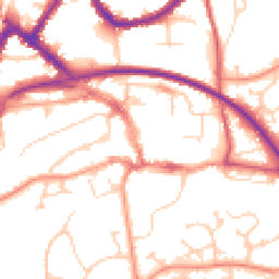 Daytime road noise heatmap for RH19 1AL