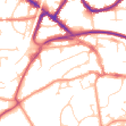 Daytime road noise heatmap for RH19 1AX