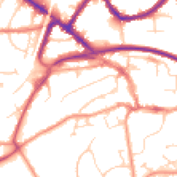 Daytime road noise heatmap for RH19 1AY