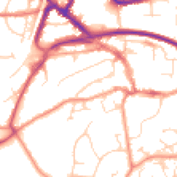 Daytime road noise heatmap for RH19 1BD