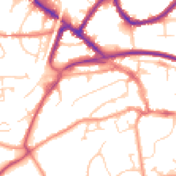 Daytime road noise heatmap for RH19 1BL