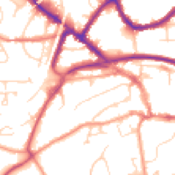 Daytime road noise heatmap for RH19 1BN