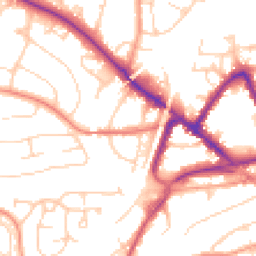 Daytime road noise heatmap for RH19 1BQ