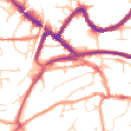 Daytime road noise heatmap for RH19 1BT