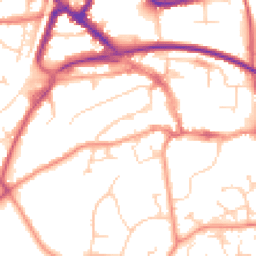 Daytime road noise heatmap for RH19 1BU