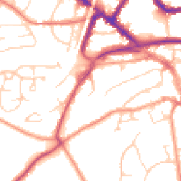 Daytime road noise heatmap for RH19 1DA