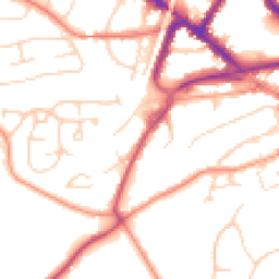 Daytime road noise heatmap for RH19 1DD