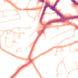 Daytime road noise heatmap for RH19 1DE