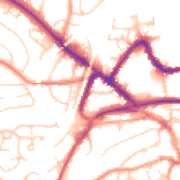 Daytime road noise heatmap for RH19 1DJ