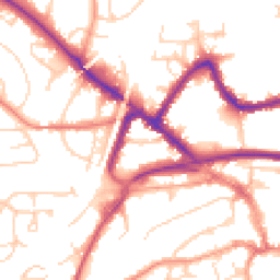 Daytime road noise heatmap for RH19 1DL