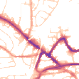 Daytime road noise heatmap for RH19 1DZ